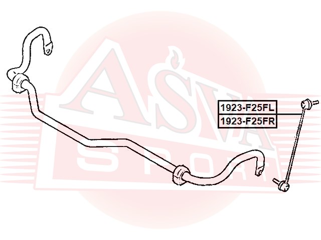 Тяга стабилизатора передняя правая | перед прав | Asva                1923-F25FR