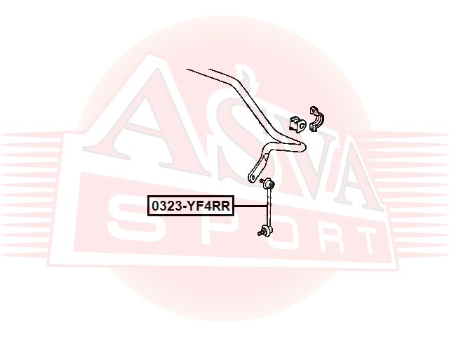 Тяга стабилизатора задняя правая | зад прав | Asva                0323-YF4RR