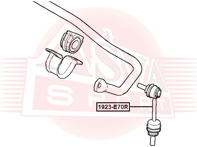 Стойка стабилизатора | зад | Asva                1923-E70R