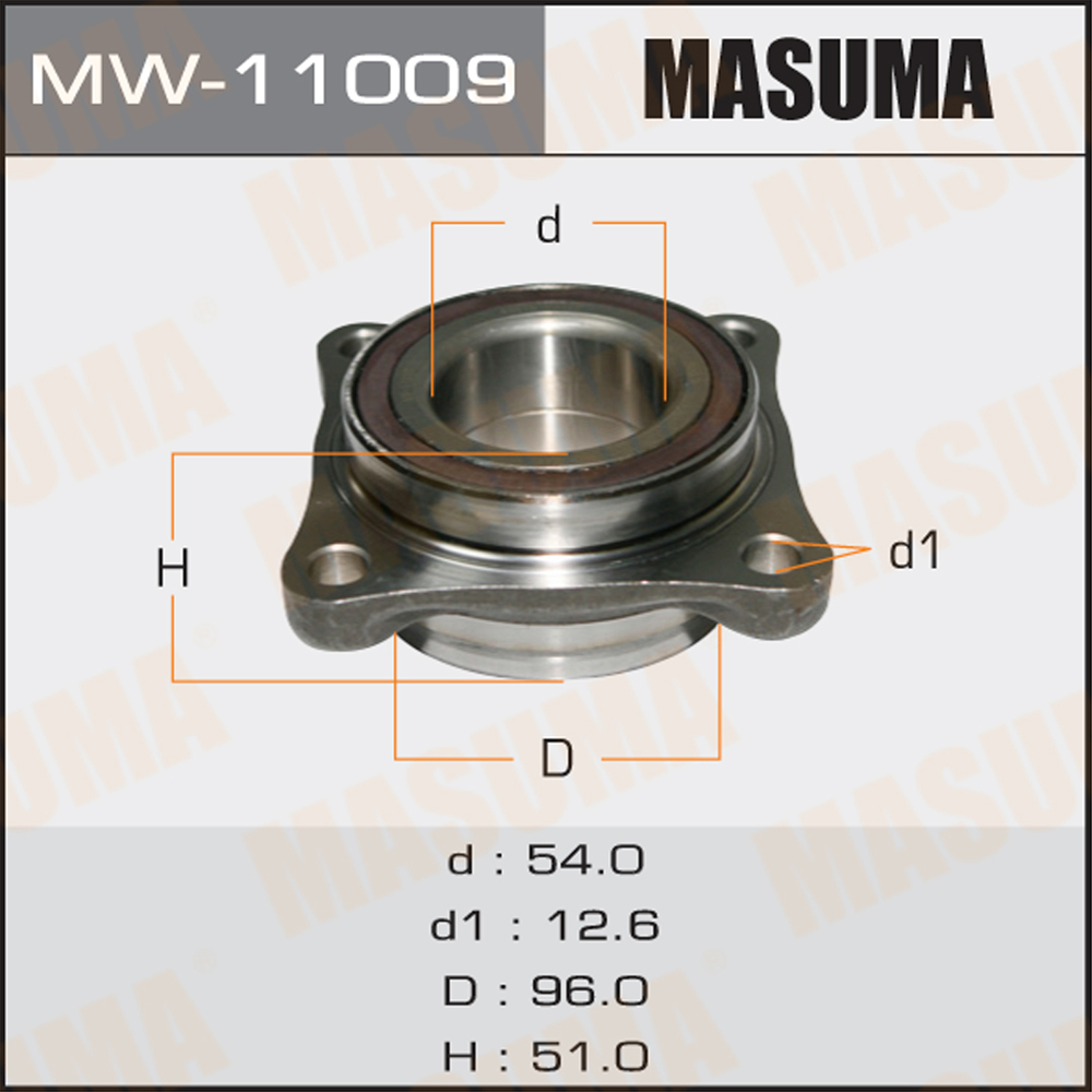 Ступичный узел masuma front gx470 uzj120 | перед лев | Masuma                MW11009