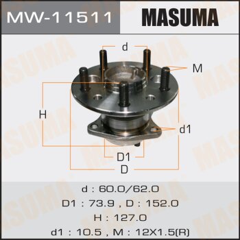 Ступичный узел masuma rear camry acv30 | зад | Masuma                MW11511