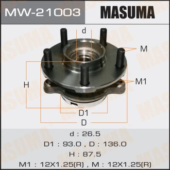 Ступичный узел masuma front infiniti fx35 s50 | перед лев | Masuma                MW21003