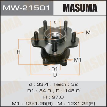 Ступичный узел rear fuga y50 | зад лев | Masuma                MW21501