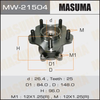 Ступичный узел masuma rear x-trail t31 | зад лев | Masuma                MW21504