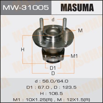 Узел ступичный | зад лев | Masuma                MW31005