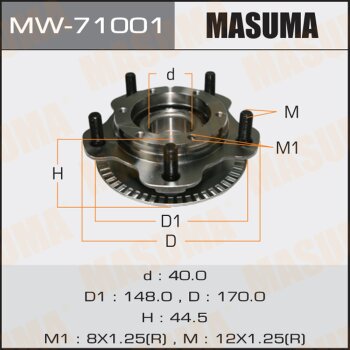 Ступичный узел masuma front escudo sq416 | перед лев | Masuma                MW71001