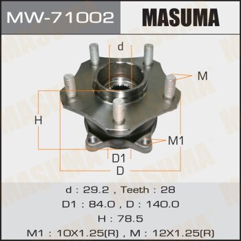 Узел ступичный | перед лев | Masuma                MW71002