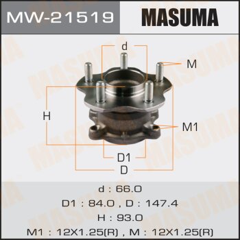 Ступичный узел rear teana  l33r (with abs) | зад лев | Masuma                MW21519