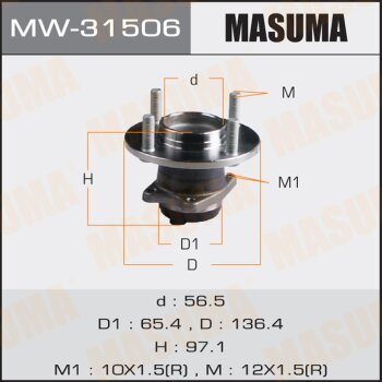 Ступичный узел masuma rear colt  Z3 04- (with abs) | зад лев | Masuma                MW-31506