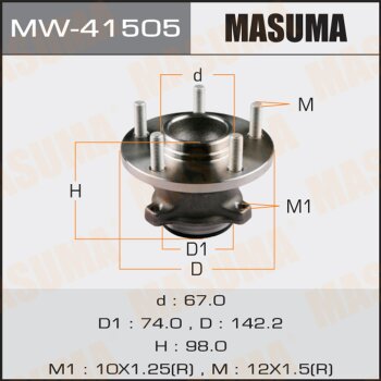 Ступичный узел masuma rear mazda 3, axela  bk5p 08- | зад лев | Masuma                MW-41505