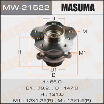 Ступичный узел masuma rear qashqai  j11e (with abs) | зад | Masuma                MW-21522