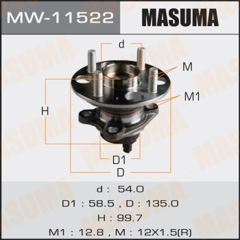 Ступичный узел masuma rear yaris  scp90l (with abs) | зад лев | Masuma                MW-11522