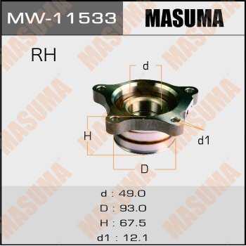 Ступичный узел masuma rear land cruiser, lx570  uzj200l, urj201l RH | зад прав | Masuma                MW-11533