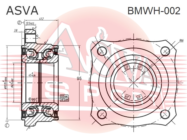 Ступица Asva                BMWH-002