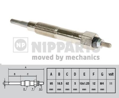 J5711016 NIPPARTS Свеча накаливания