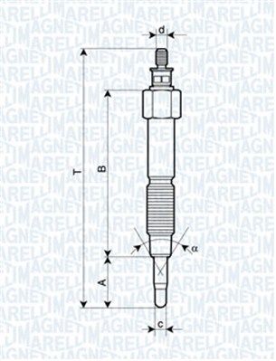 062900093304 MAGNETI MARELLI Свеча накаливания