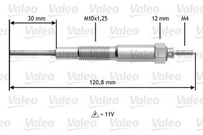 345173 VALEO Свеча накаливания