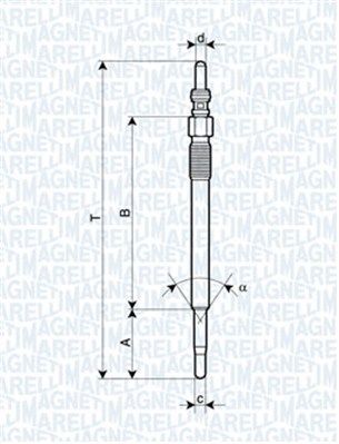 062900048304 MAGNETI MARELLI Свеча накаливания