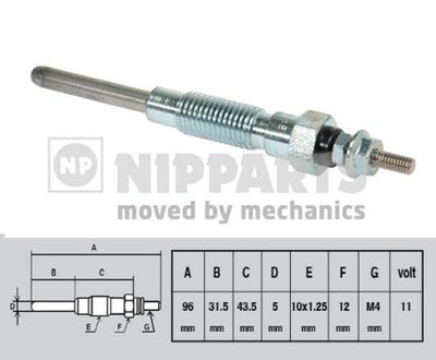 J5712001 NIPPARTS Свеча накаливания