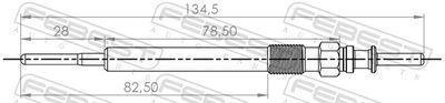 19642-001 FEBEST Свеча накаливания