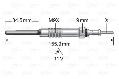 345228 VALEO Свеча накаливания