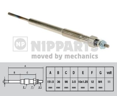 N5719013 NIPPARTS Свеча накаливания