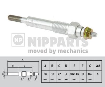 J5719004 NIPPARTS Свеча накаливания