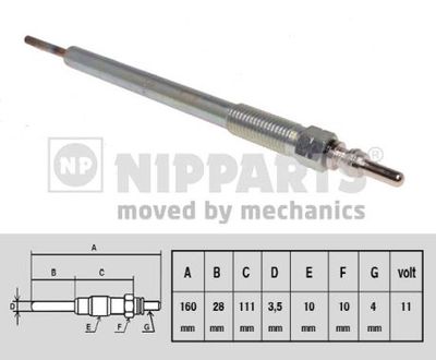 N5715019 NIPPARTS Свеча накаливания