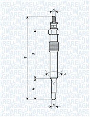 062900018304 MAGNETI MARELLI Свеча накаливания