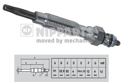 N5710509 NIPPARTS Свеча накаливания