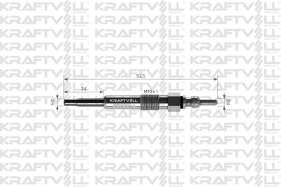 05030014 KRAFTVOLL GERMANY Свеча накаливания