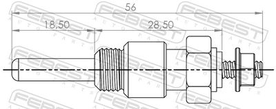 21642-002 FEBEST Свеча накала, электр. обогрев