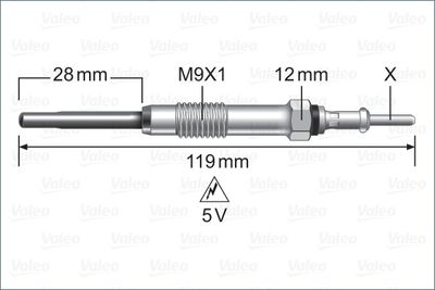 345248 VALEO Свеча накаливания