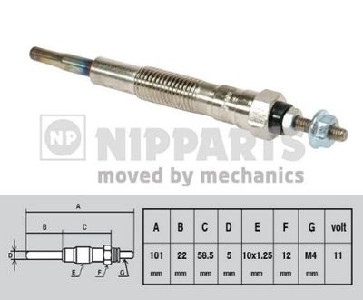 J5718000 NIPPARTS Свеча накаливания