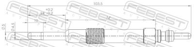 28642-003 FEBEST Свеча накаливания