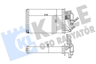 117100 KALE OTO RADYATÖR Теплообменник, отопление салона