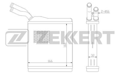 MK5017 ZEKKERT Теплообменник, отопление салона