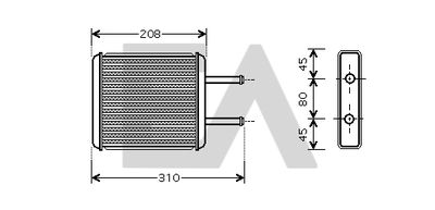 45C36005 EACLIMA Теплообменник, отопление салона
