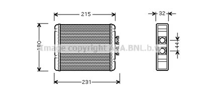 AI6198 AVA QUALITY COOLING Теплообменник, отопление салона