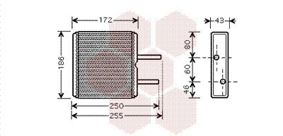 52006080 VAN WEZEL Теплообменник, отопление салона