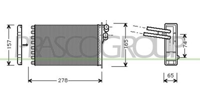 AD017H002 PRASCO Теплообменник, отопление салона