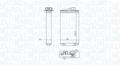 350218417000 MAGNETI MARELLI Теплообменник, отопление салона