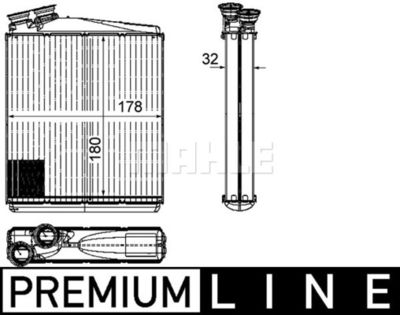 AH192000P MAHLE Теплообменник, отопление салона