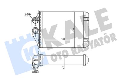 346360 KALE OTO RADYATÖR Теплообменник, отопление салона