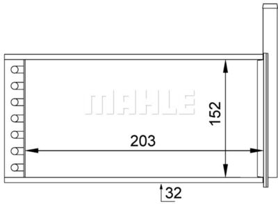 AH151000S MAHLE Теплообменник, отопление салона