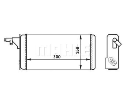 AH40000S MAHLE Теплообменник, отопление салона