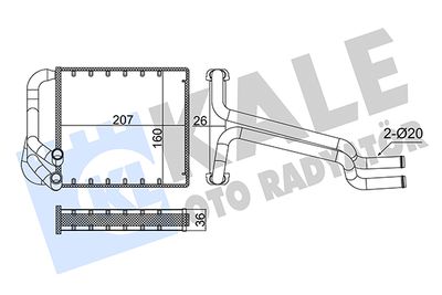 355085 KALE OTO RADYATÖR Теплообменник, отопление салона