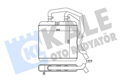 355285 KALE OTO RADYATÖR Теплообменник, отопление салона