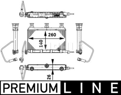 AH114000P MAHLE Теплообменник, отопление салона