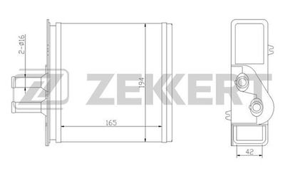 MK5070 ZEKKERT Теплообменник, отопление салона